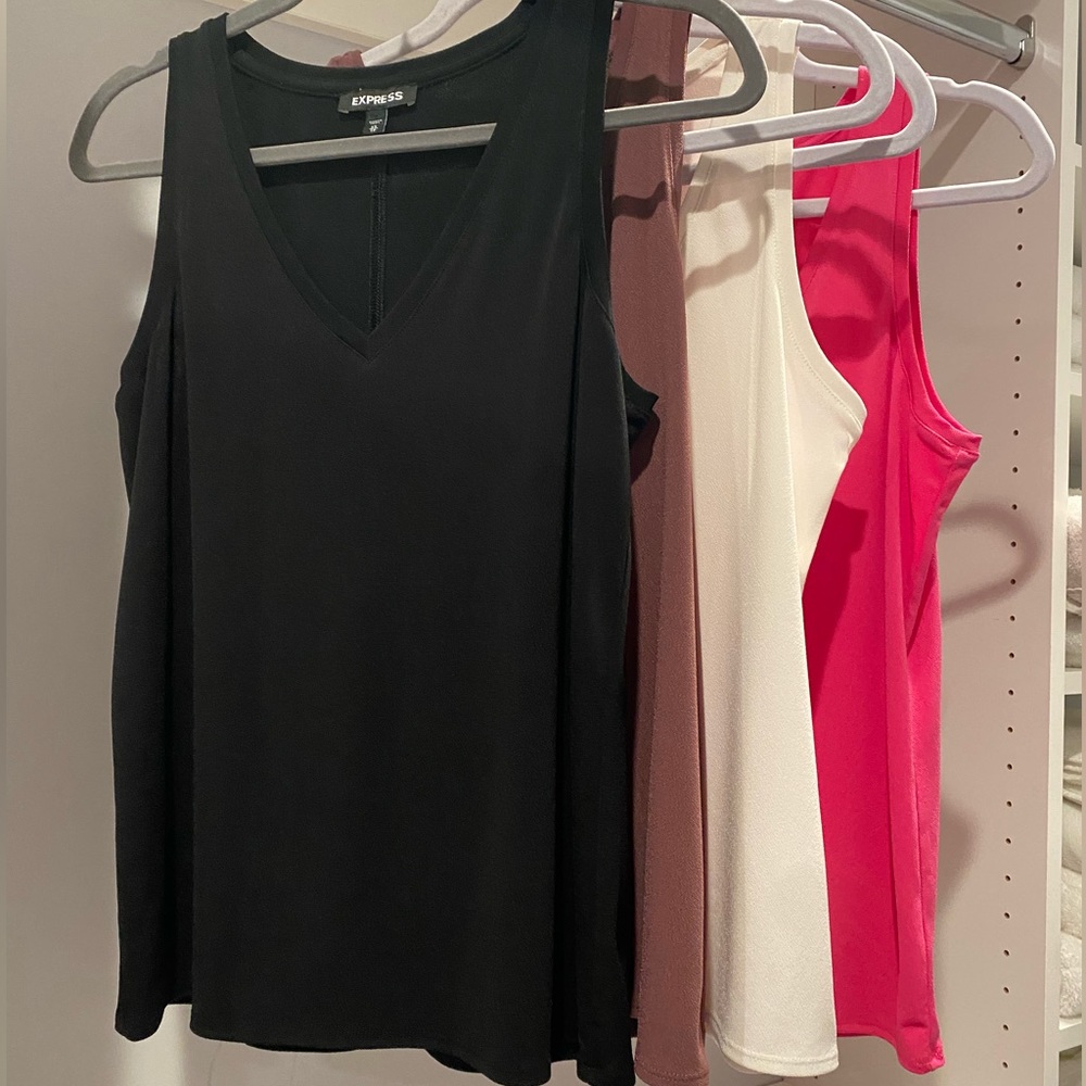 Express V-Neck Tank Tops